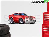 Chevelle SS 1970 36 inch Red Wall Skin