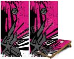 Cornhole Game Board Vinyl Skin Wrap Kit - Premium Laminated - Baja 0040 Fuchsia Hot Pink fits 24x48 game boards (GAMEBOARDS NOT INCLUDED)