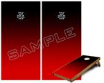 Cornhole Game Board Vinyl Skin Wrap Kit - Premium Laminated - Smooth Fades Red Black fits 24x48 game boards (GAMEBOARDS NOT INCLUDED)