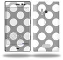 Kearas Polka Dots Whtie On Gray - Decal Style Skin (fits Nokia Lumia 928)
