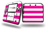 Psycho Stripes Hot Pink and White - Decal Style Vinyl Skin fits Nintendo 2DS - 2DS NOT INCLUDED