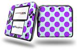 Kearas Polka Dots Purple And Blue - Decal Style Vinyl Skin fits Nintendo 2DS - 2DS NOT INCLUDED