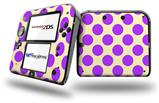 Kearas Polka Dots Purple On Cream - Decal Style Vinyl Skin fits Nintendo 2DS - 2DS NOT INCLUDED
