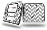Chevrons Gray And Charcoal - Decal Style Vinyl Skin fits Nintendo 2DS - 2DS NOT INCLUDED
