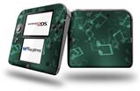 Bokeh Music Seafoam Green - Decal Style Vinyl Skin fits Nintendo 2DS - 2DS NOT INCLUDED