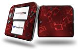 Bokeh Music Red - Decal Style Vinyl Skin fits Nintendo 2DS - 2DS NOT INCLUDED