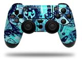 WraptorSkinz Skin compatible with Sony PS4 Dualshock Controller PlayStation 4 Original Slim and Pro Scene Kid Sketches Blue (CONTROLLER NOT INCLUDED)