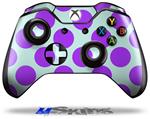 Decal Skin Wrap fits Microsoft XBOX One Wireless Controller Kearas Polka Dots Purple And Blue