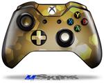 Decal Skin Wrap fits Microsoft XBOX One Wireless Controller Bokeh Hex Yellow