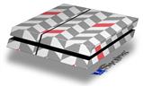 Vinyl Decal Skin Wrap compatible with Sony PlayStation 4 Original Console Chevrons Gray And Coral (PS4 NOT INCLUDED)