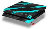 Vinyl Decal Skin Wrap compatible with Sony PlayStation 4 Original Console Jagged Camo Neon Teal (PS4 NOT INCLUDED)
