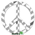 Chevrons Gray And Charcoal - Peace Sign Car Window Decal 6 x 6 inches