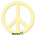 Solids Collection Yellow Sunshine - Peace Sign Car Window Decal 6 x 6 inches