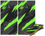 Cornhole Game Board Vinyl Skin Wrap Kit - Jagged Camo Neon Green fits 24x48 game boards (GAMEBOARDS NOT INCLUDED)