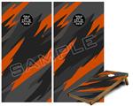 Cornhole Game Board Vinyl Skin Wrap Kit - Jagged Camo Burnt Orange fits 24x48 game boards (GAMEBOARDS NOT INCLUDED)