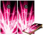 Cornhole Game Board Vinyl Skin Wrap Kit - Lightning Pink fits 24x48 game boards (GAMEBOARDS NOT INCLUDED)