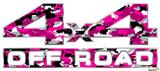 WraptorCamo Digital Camo Hot Pink - 4x4 Decal Bolted 13x5.5 (2 Decal Set)