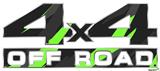 Jagged Camo Neon Green - 4x4 Decal Bolted 13x5.5 (2 Decal Set)