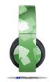 Vinyl Decal Skin Wrap compatible with Original Sony PlayStation 4 Gold Wireless Headphones Bokeh Squared Green (PS4 HEADPHONES  NOT INCLUDED)