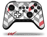Chevrons Gray And Coral - Decal Style Skin fits original Amazon Fire TV Gaming Controller