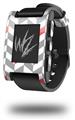 Chevrons Gray And Coral - Decal Style Skin fits original Pebble Smart Watch (WATCH SOLD SEPARATELY)