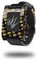 Iowa Hawkeyes Tigerhawk Tiled 06 Gold on Black - Decal Style Skin fits original Pebble Smart Watch (WATCH SOLD SEPARATELY)