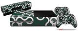 Locknodes 03 Hunter Green - Holiday Bundle Decal Style Skin fits XBOX One Console Original, Kinect and 2 Controllers (XBOX SYSTEM NOT INCLUDED)