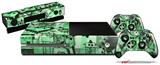 Scene Kid Sketches Green - Holiday Bundle Decal Style Skin fits XBOX One Console Original, Kinect and 2 Controllers (XBOX SYSTEM NOT INCLUDED)