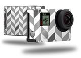 Chevrons Gray And Charcoal - Decal Style Skin fits GoPro Hero 4 Black Camera (GOPRO SOLD SEPARATELY)