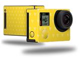 Hearts Yellow On White - Decal Style Skin fits GoPro Hero 4 Black Camera (GOPRO SOLD SEPARATELY)