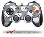 Kearas Polka Dots Whtie On Gray - Decal Style Skin fits Logitech F310 Gamepad Controller (CONTROLLER SOLD SEPARATELY)