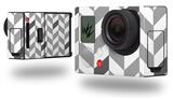 Chevrons Gray And Charcoal - Decal Style Skin fits GoPro Hero 3+ Camera (GOPRO NOT INCLUDED)