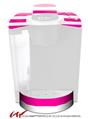 Decal Style Vinyl Skin compatible with Keurig K40 Elite Coffee Makers Psycho Stripes Hot Pink and White (KEURIG NOT INCLUDED)