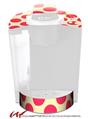Decal Style Vinyl Skin compatible with Keurig K40 Elite Coffee Makers Kearas Polka Dots Pink On Cream (KEURIG NOT INCLUDED)