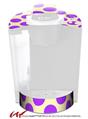 Decal Style Vinyl Skin compatible with Keurig K40 Elite Coffee Makers Kearas Polka Dots Purple On Cream (KEURIG NOT INCLUDED)