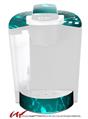 Decal Style Vinyl Skin compatible with Keurig K40 Elite Coffee Makers Bokeh Music Neon Teal (KEURIG NOT INCLUDED)