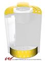 Decal Style Vinyl Skin compatible with Keurig K40 Elite Coffee Makers Hearts Yellow On White (KEURIG NOT INCLUDED)