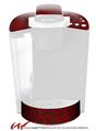 Decal Style Vinyl Skin compatible with Keurig K40 Elite Coffee Makers Folder Doodles Red Dark (KEURIG NOT INCLUDED)