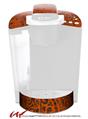 Decal Style Vinyl Skin compatible with Keurig K40 Elite Coffee Makers Folder Doodles Burnt Orange (KEURIG NOT INCLUDED)