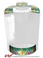 Decal Style Vinyl Skin compatible with Keurig K40 Elite Coffee Makers Beach Flowers 02 Seafoam Green (KEURIG NOT INCLUDED)