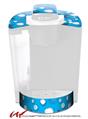 Decal Style Vinyl Skin compatible with Keurig K40 Elite Coffee Makers Starfish and Sea Shells Blue Medium (KEURIG NOT INCLUDED)