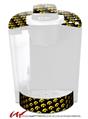 Decal Style Vinyl Skin compatible with Keurig K40 Elite Coffee Makers Iowa Hawkeyes Tigerhawk Tiled 06 Gold on Black (KEURIG NOT INCLUDED)