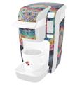 Decal Style Vinyl Skin compatible with Keurig K10 / K15 Mini Plus Coffee Makers Tie Dye Star 104 (KEURIG NOT INCLUDED)
