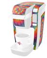 Decal Style Vinyl Skin compatible with Keurig K10 / K15 Mini Plus Coffee Makers Tie Dye Swirl 107 (KEURIG NOT INCLUDED)