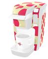 Decal Style Vinyl Skin compatible with Keurig K10 / K15 Mini Plus Coffee Makers Kearas Polka Dots Pink On Cream (KEURIG NOT INCLUDED)