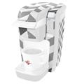 Decal Style Vinyl Skin compatible with Keurig K10 / K15 Mini Plus Coffee Makers Chevrons Gray And Charcoal (KEURIG NOT INCLUDED)