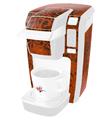Decal Style Vinyl Skin compatible with Keurig K10 / K15 Mini Plus Coffee Makers Folder Doodles Burnt Orange (KEURIG NOT INCLUDED)