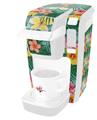 Decal Style Vinyl Skin compatible with Keurig K10 / K15 Mini Plus Coffee Makers Beach Flowers 02 Seafoam Green (KEURIG NOT INCLUDED)
