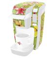 Decal Style Vinyl Skin compatible with Keurig K10 / K15 Mini Plus Coffee Makers Beach Flowers Sage Green (KEURIG NOT INCLUDED)