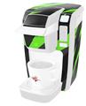 Decal Style Vinyl Skin compatible with Keurig K10 / K15 Mini Plus Coffee Makers Jagged Camo Neon Green (KEURIG NOT INCLUDED)